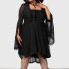 Plus KILLSTAR Dresses | Gabriela Maiden Dress [Plus] Black