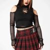 Women KILLSTAR Skirts | Bat Girl Skirt [Tartan] Red Tartan