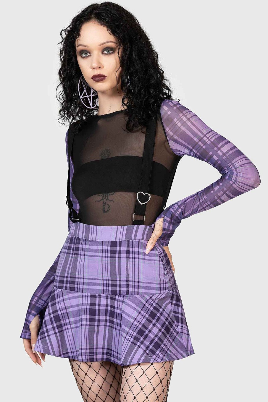 Women KILLSTAR Skirts | School Dayz Skirt Purple Tartan