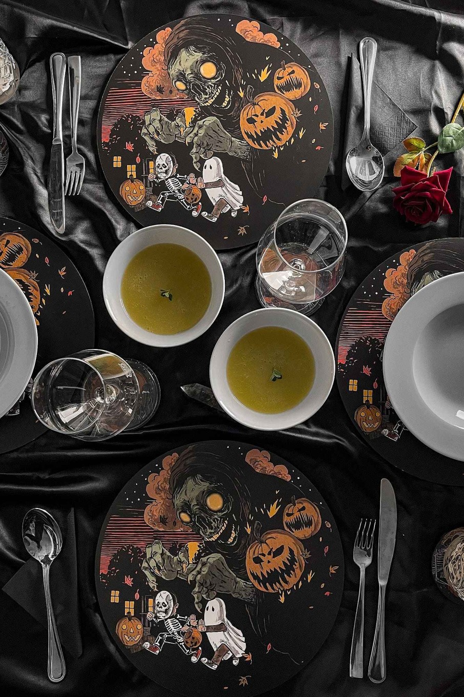 Home KILLSTAR Tableware | Halloween Is Everyday Placemat Set Orange