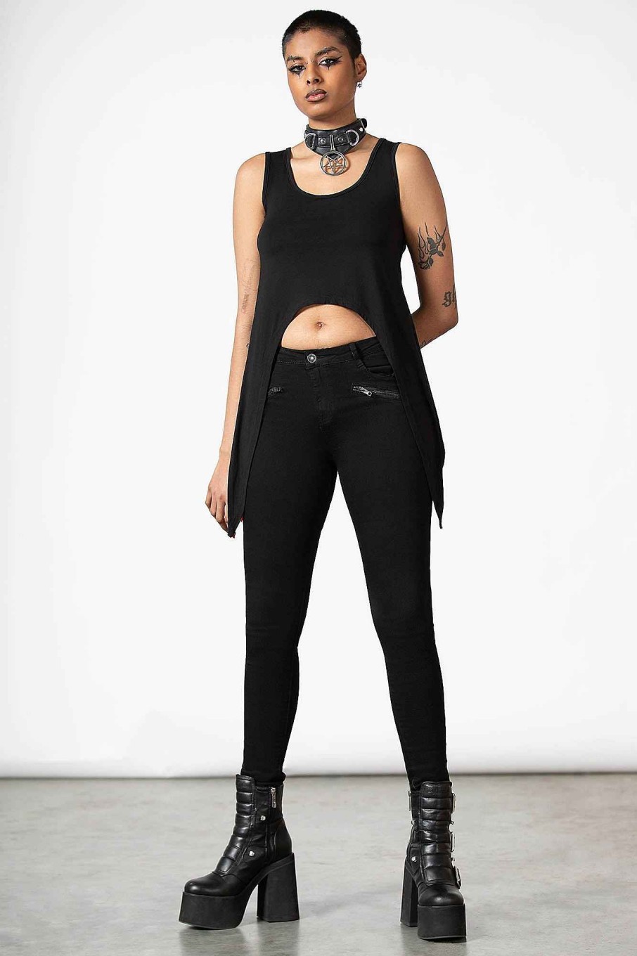 Women KILLSTAR Tops | Furor Crop Top Black