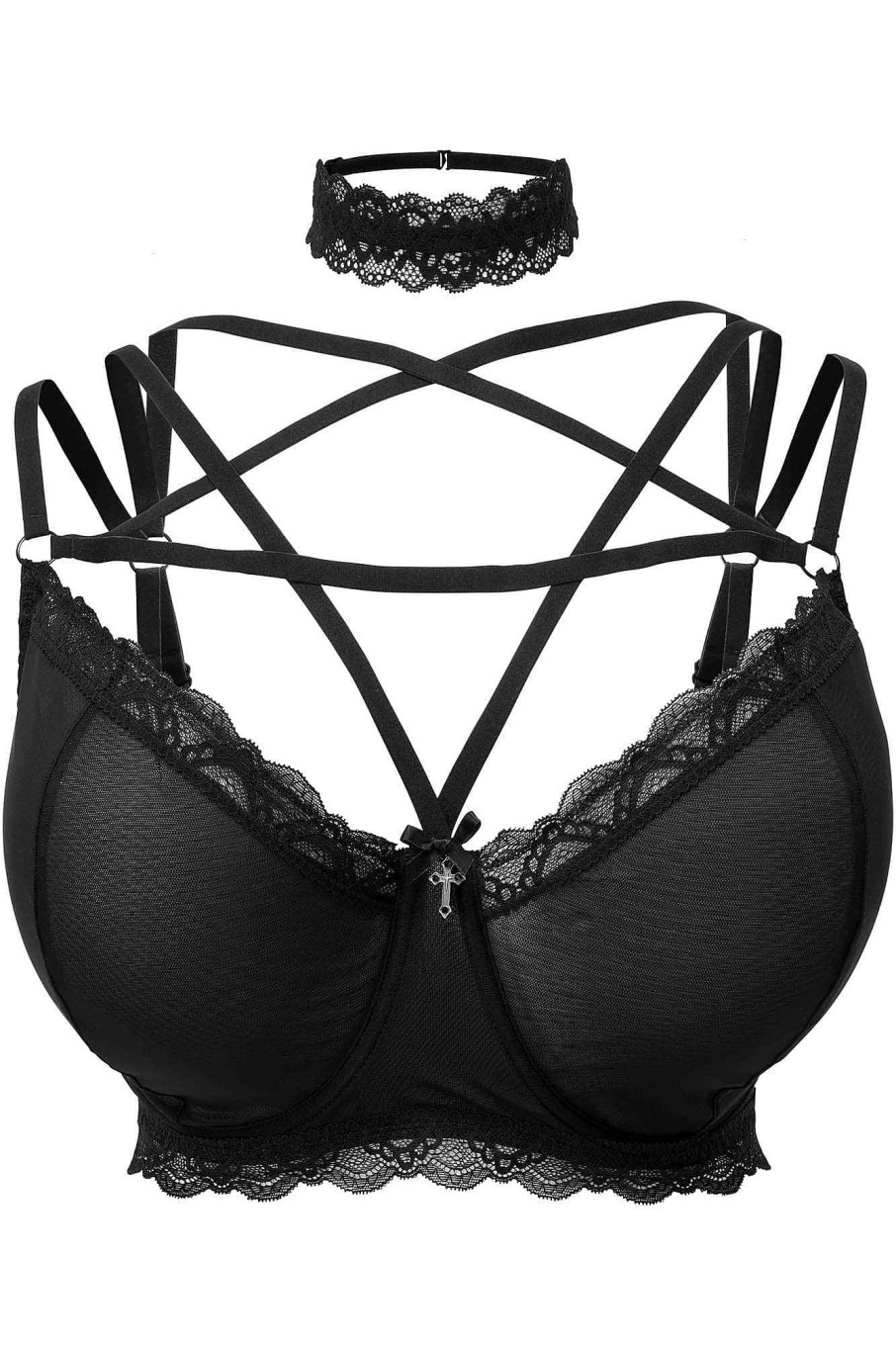 Plus KILLSTAR Intimates | She Bites Lace Bra [B] [Plus] Black