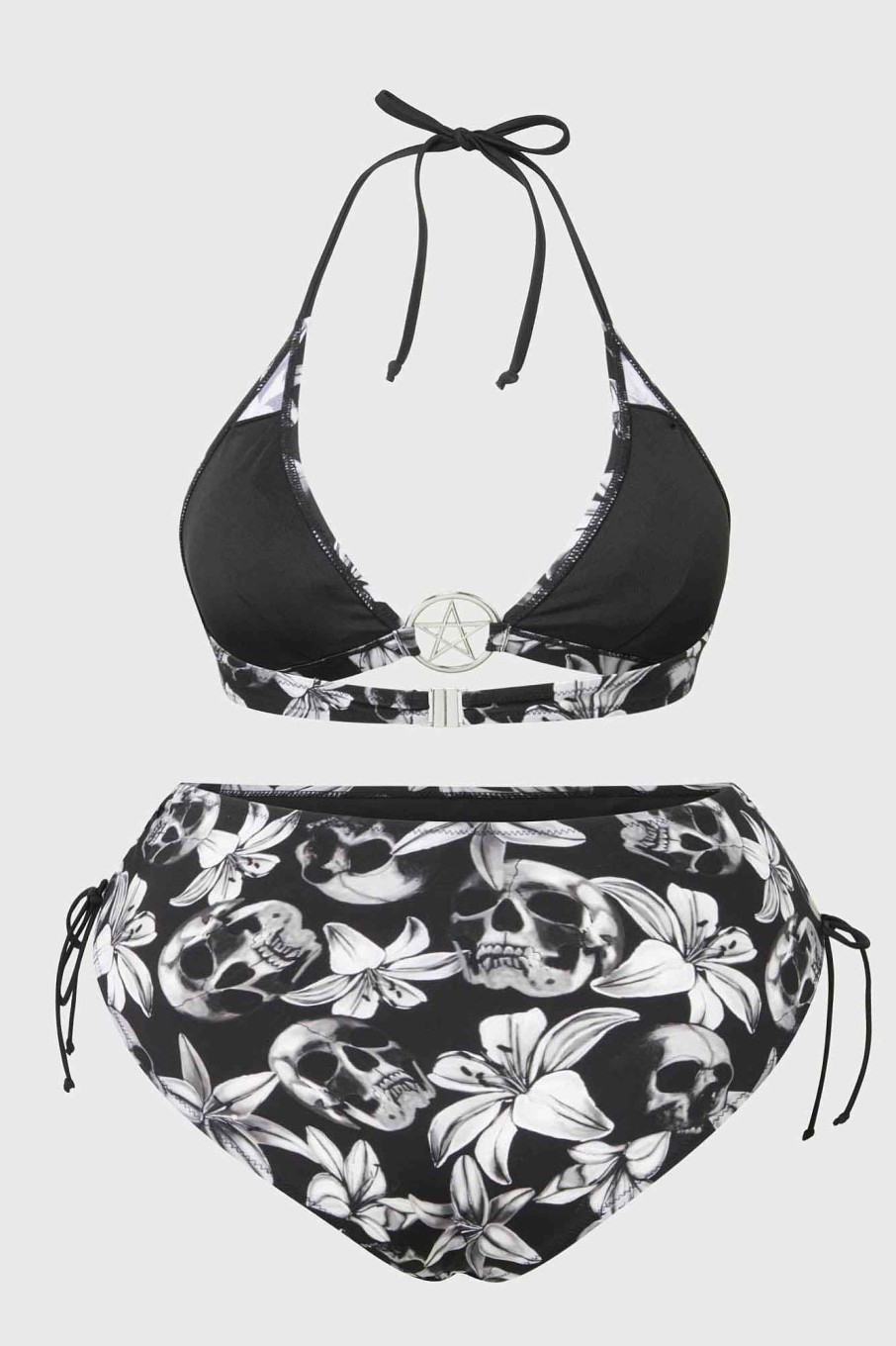 Plus KILLSTAR Swimwear | Harlette'S Revenge Bikini [Plus] Black