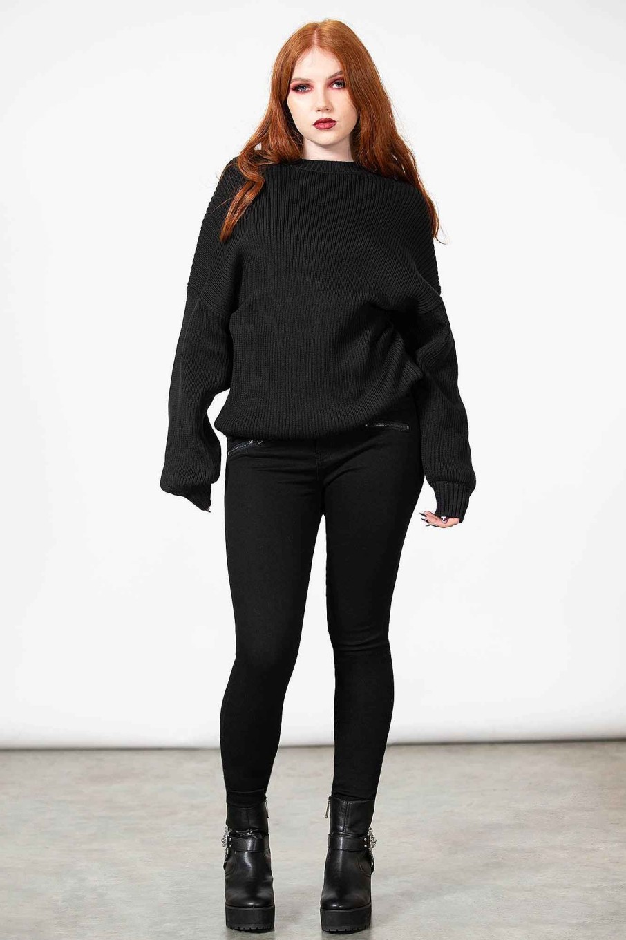 Women KILLSTAR Knitwear | Belinda Ii Knit Sweater Black