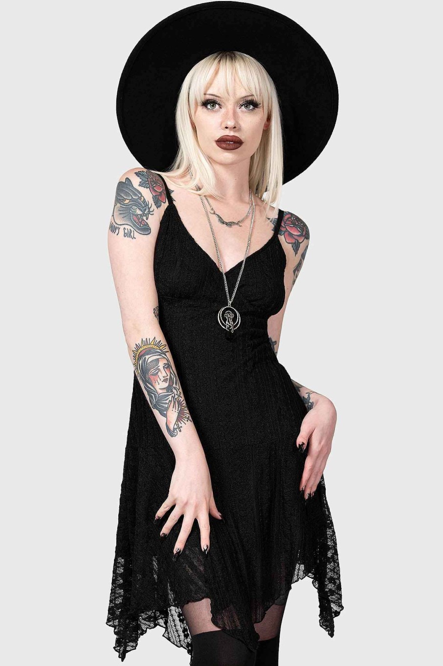 Women KILLSTAR Dresses | Emelia'S Wrath Dress [B] Black