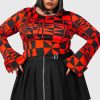 Plus KILLSTAR Co-Ords | Suspiria Mood Crop Top [Black/ ] [Plus] Red