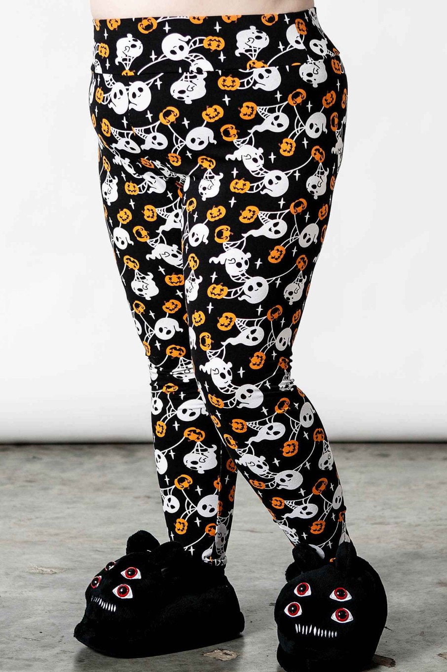 Plus KILLSTAR Loungewear | Haunted Pumpkin Lounge Leggings [Plus] Black