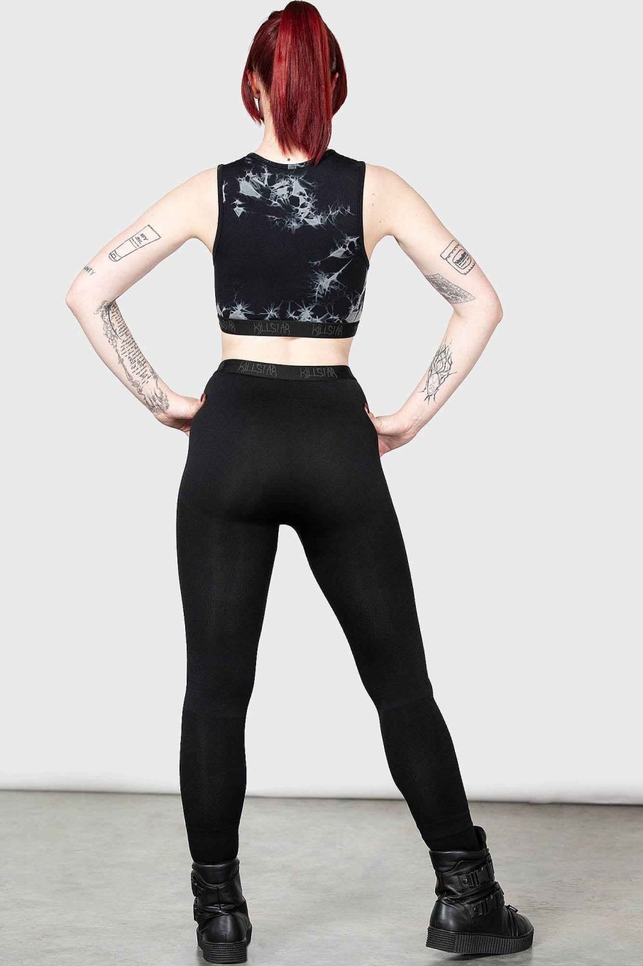 Women KILLSTAR Activity Wear | Vampyre Lunge Panelled Leggings Black