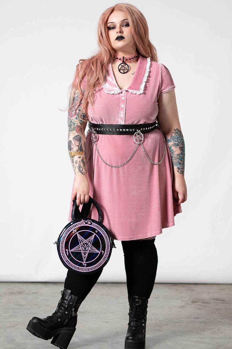 Plus KILLSTAR Dresses | Every Mourning Collar Dress [Pastel ] [Plus] Pink