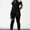 Women KILLSTAR Tops | No Secrets Cap Sleeve Top Black