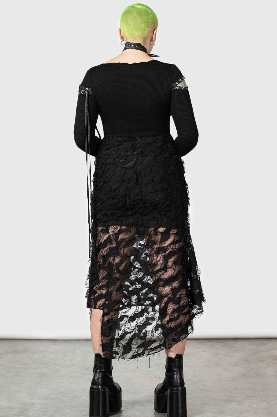 Women KILLSTAR Skirts | Nightdew Midi Skirt Black