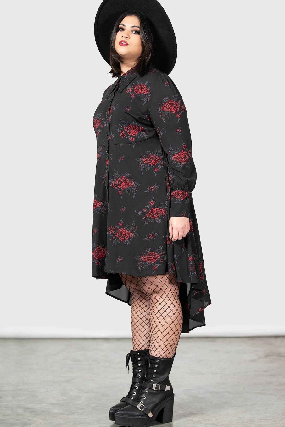 Plus KILLSTAR Dresses | Pandora Shirt Dress [Plus] Black