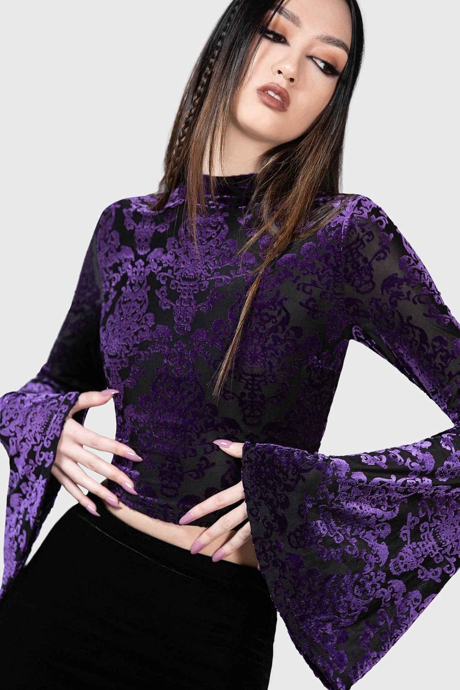 Women KILLSTAR Co-Ords | Vassago Long Sleeve Top [ ] Purple