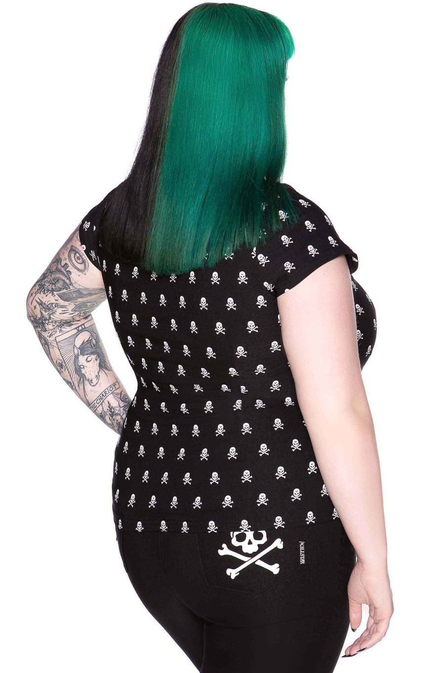 Plus KILLSTAR Tops | Bad 2 The Bone Top [Plus] Black