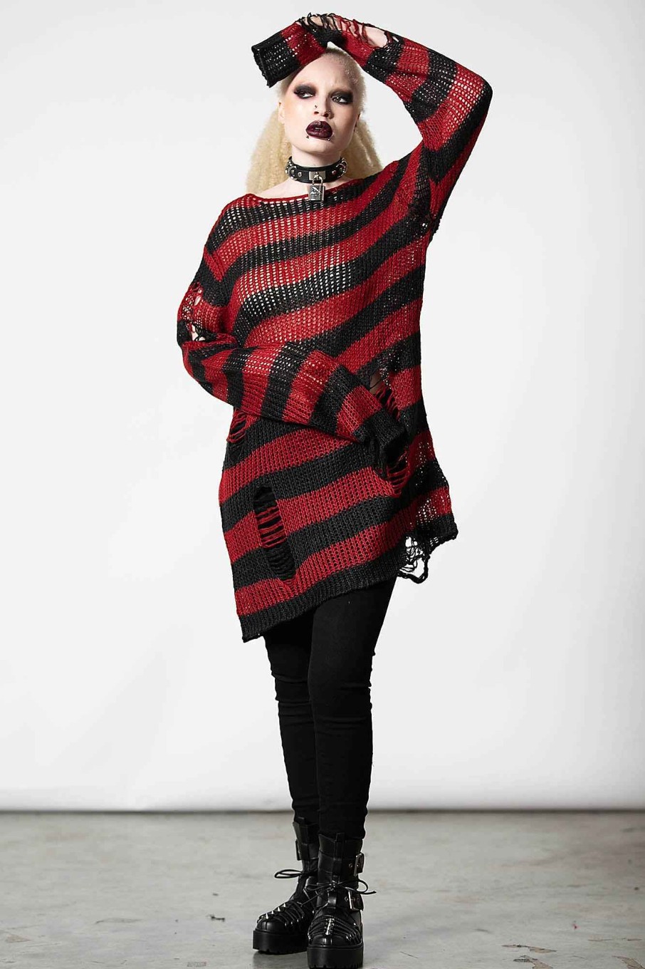 Men KILLSTAR Knitwear | Total Horror Knit Sweater Red