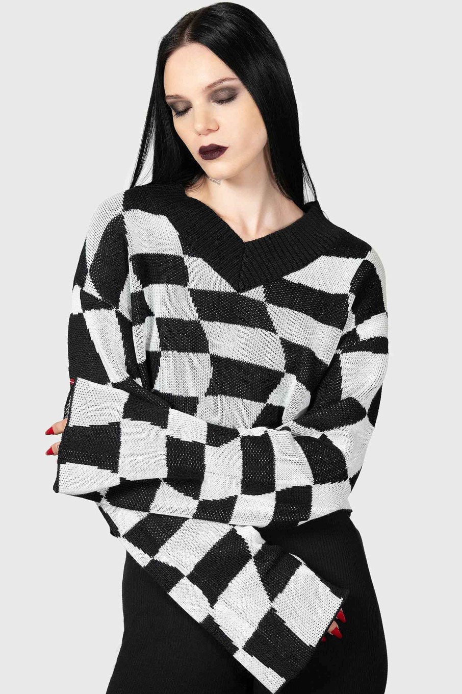 Women KILLSTAR Knitwear | Wicked Games Sweater Grey