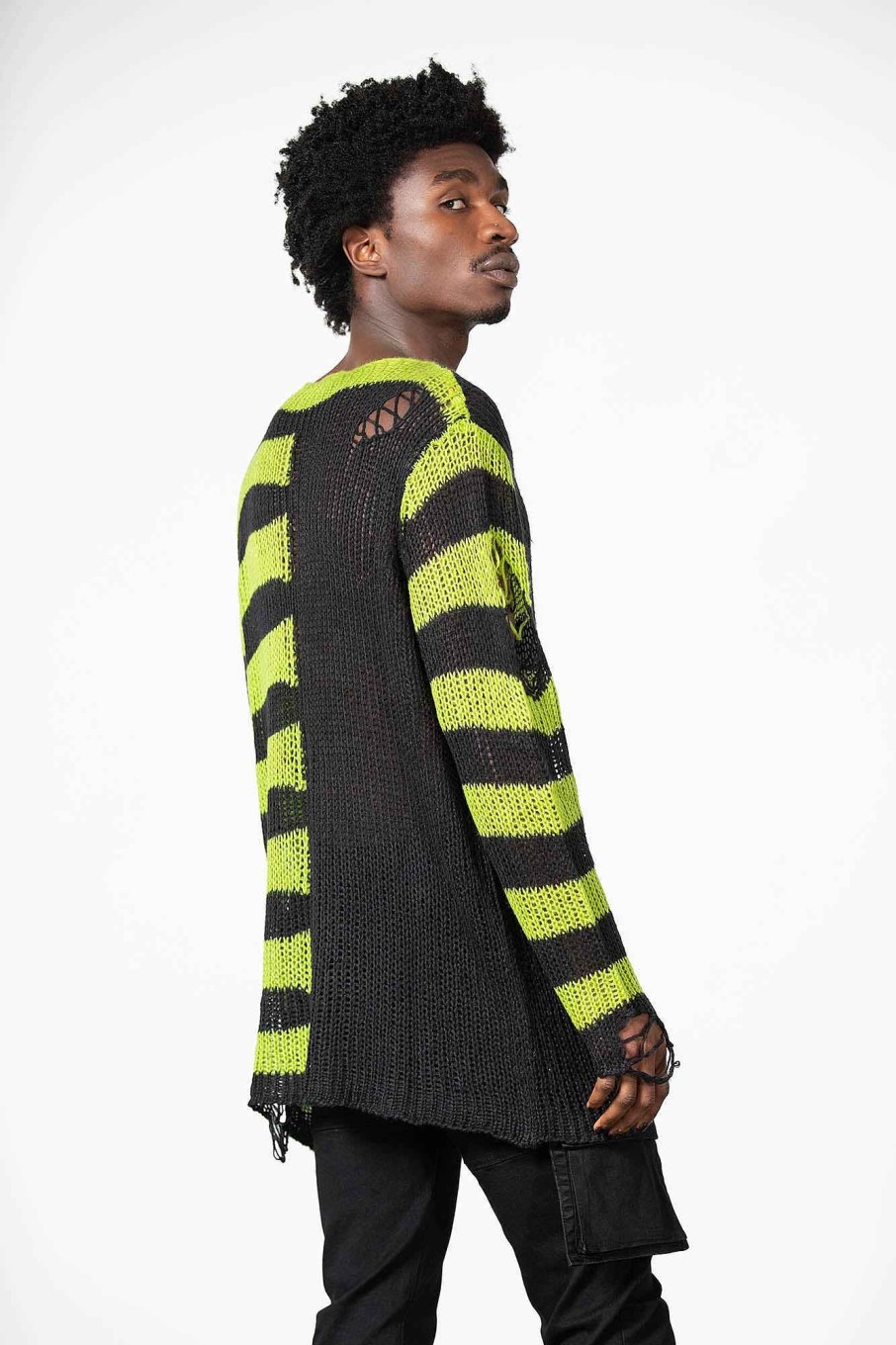 Men KILLSTAR Knitwear | Acidic Knit Sweater Black