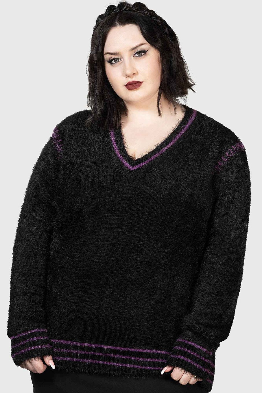 Plus KILLSTAR Knitwear | Emiliana Sweater [Plus] Black