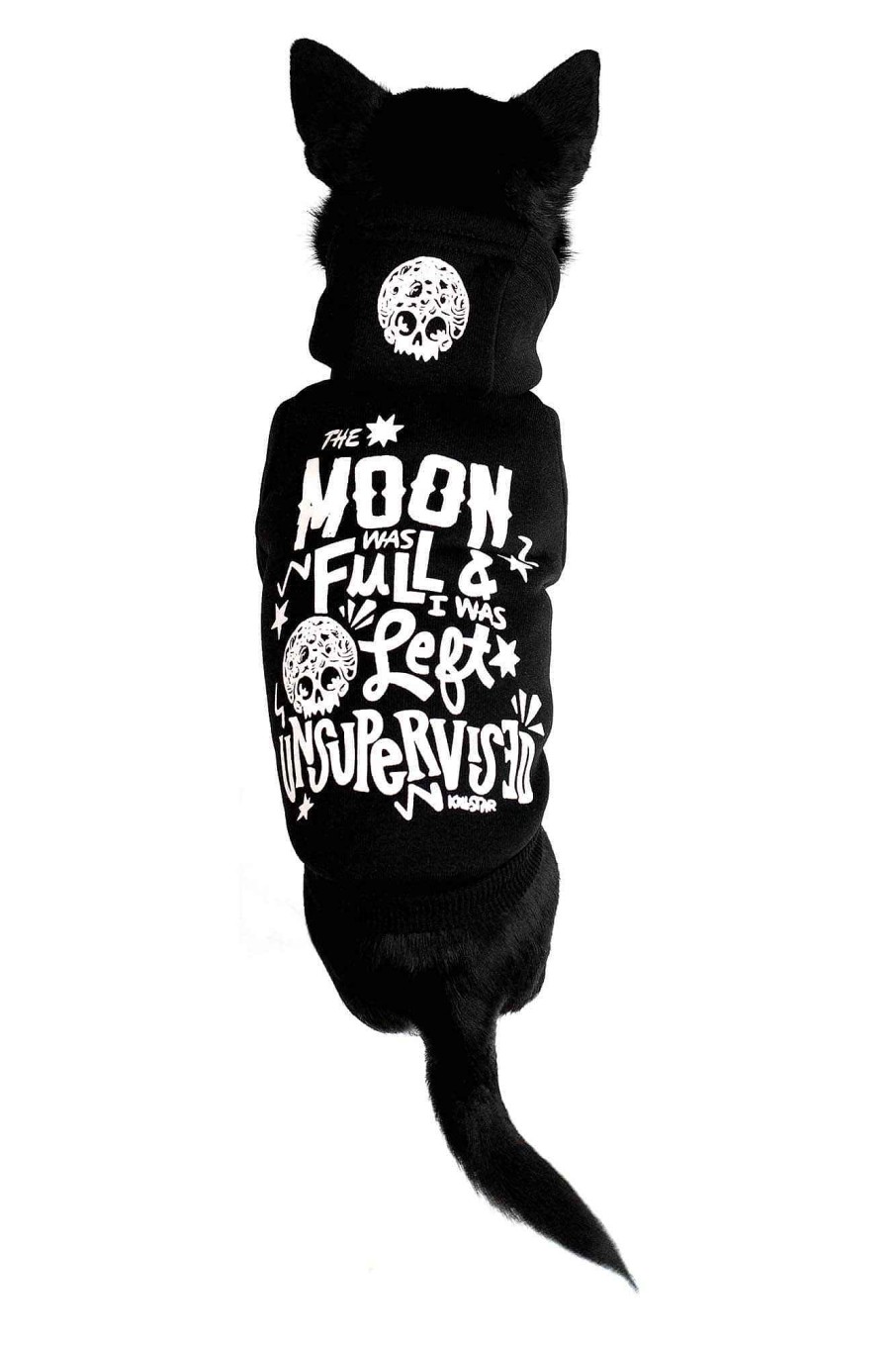 Home KILLSTAR Pets | Full Moon Pet Hoodie Black