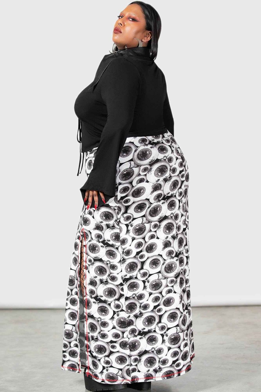 Plus KILLSTAR Skirts | Four Flies Maxi Skirt [Plus] Black