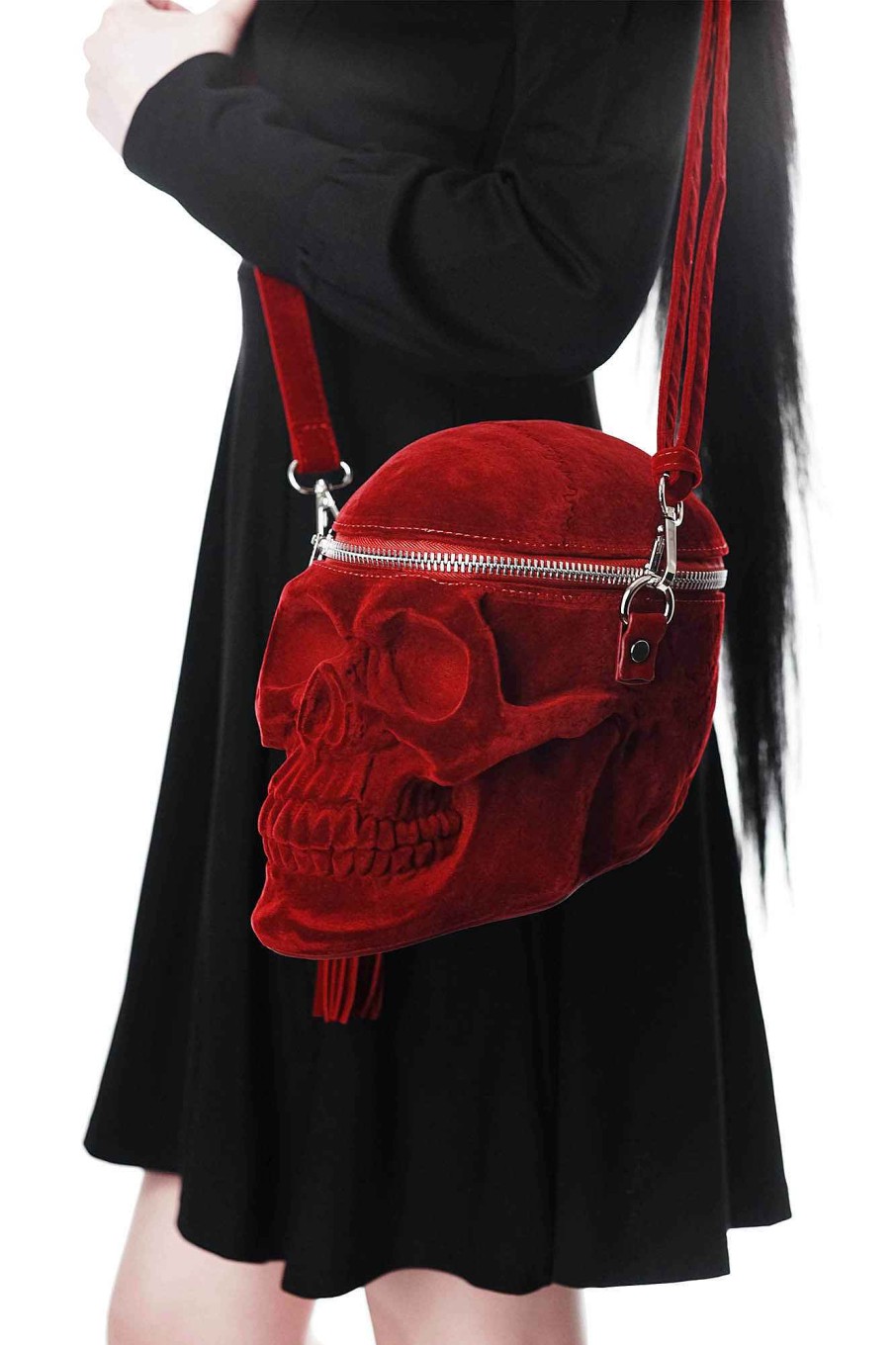 Accessories KILLSTAR Handbags | Grave Digger Skull Handbag [Blood] Red