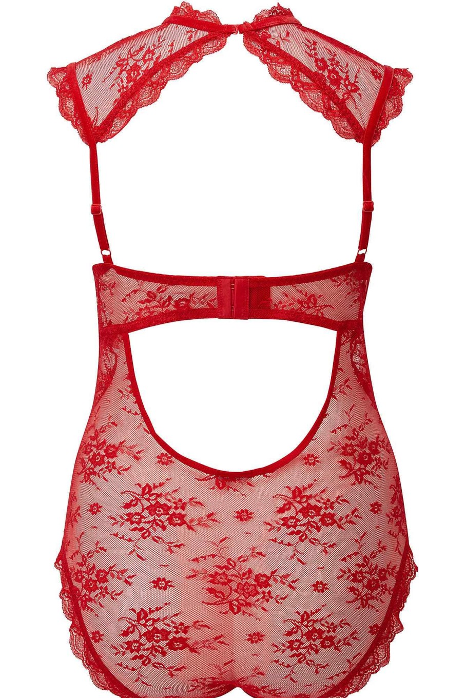 Plus KILLSTAR Intimates | Dark Desire Lace Bodysuit [Scarlet] [Plus] Red