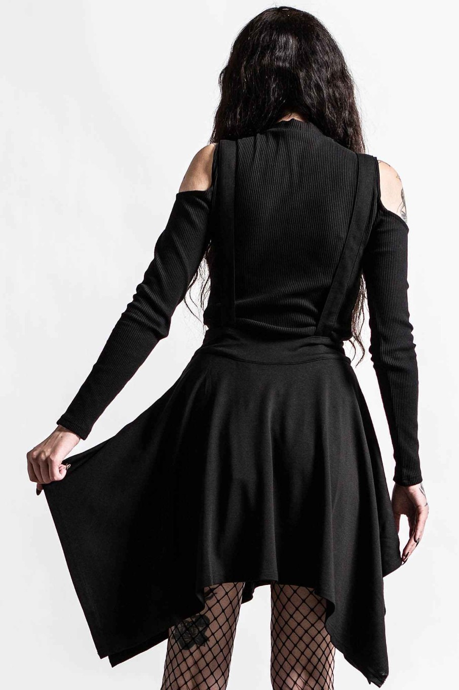 Women KILLSTAR Skirts | Aggie Suspender Skirt Black