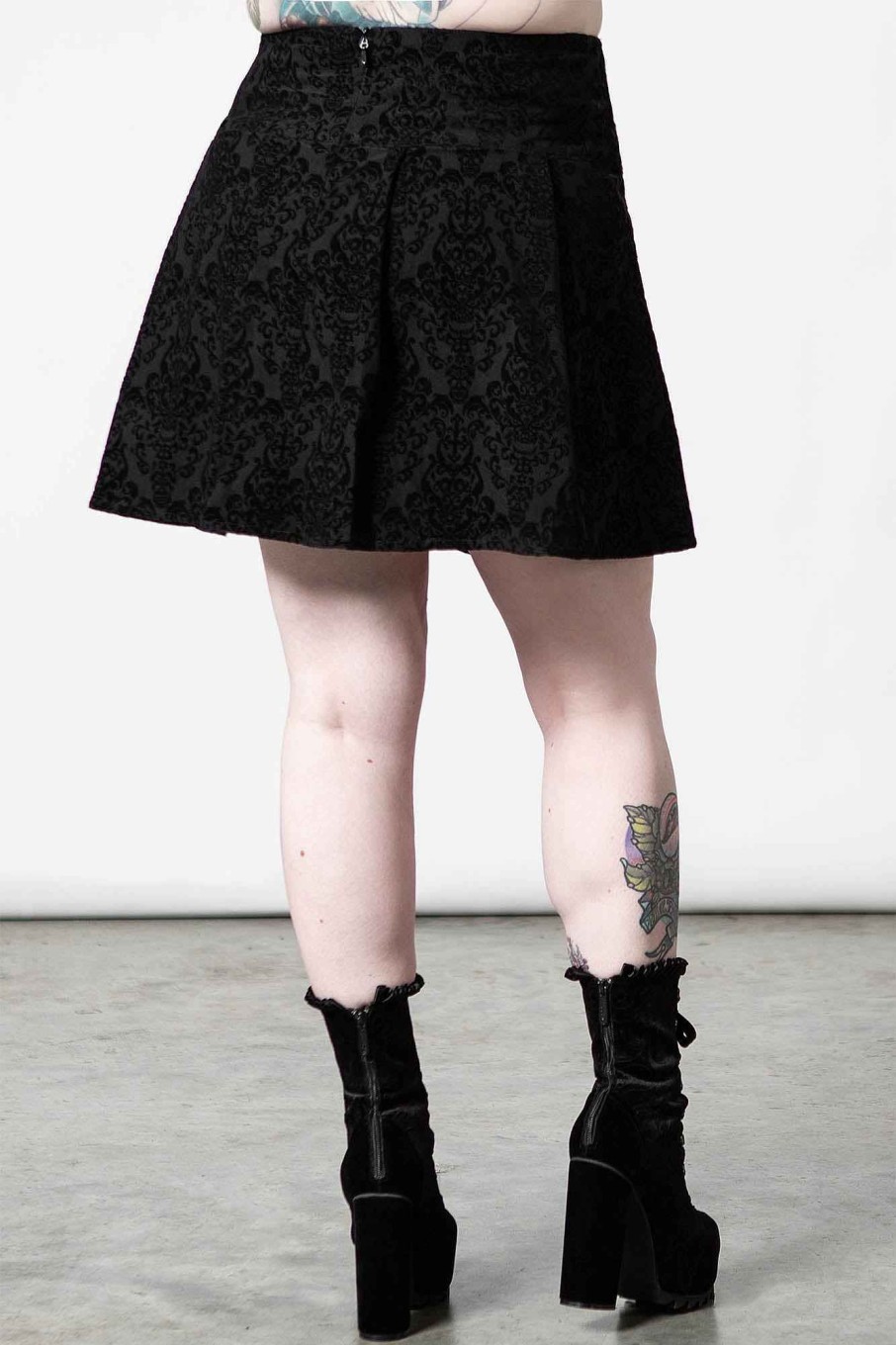 Plus KILLSTAR Bottoms | Daemonology Pleated Skirt [Plus] Black