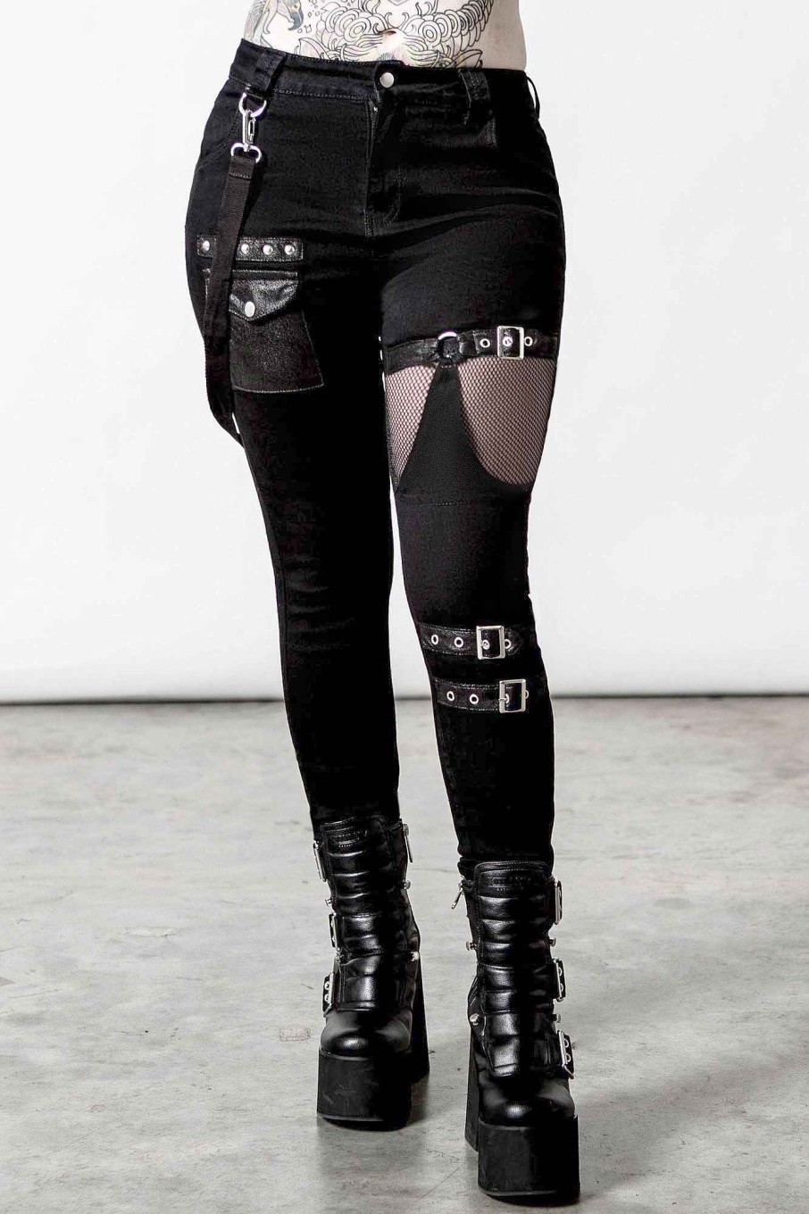 Women KILLSTAR Bottoms | Warrior Witch Jeans Black