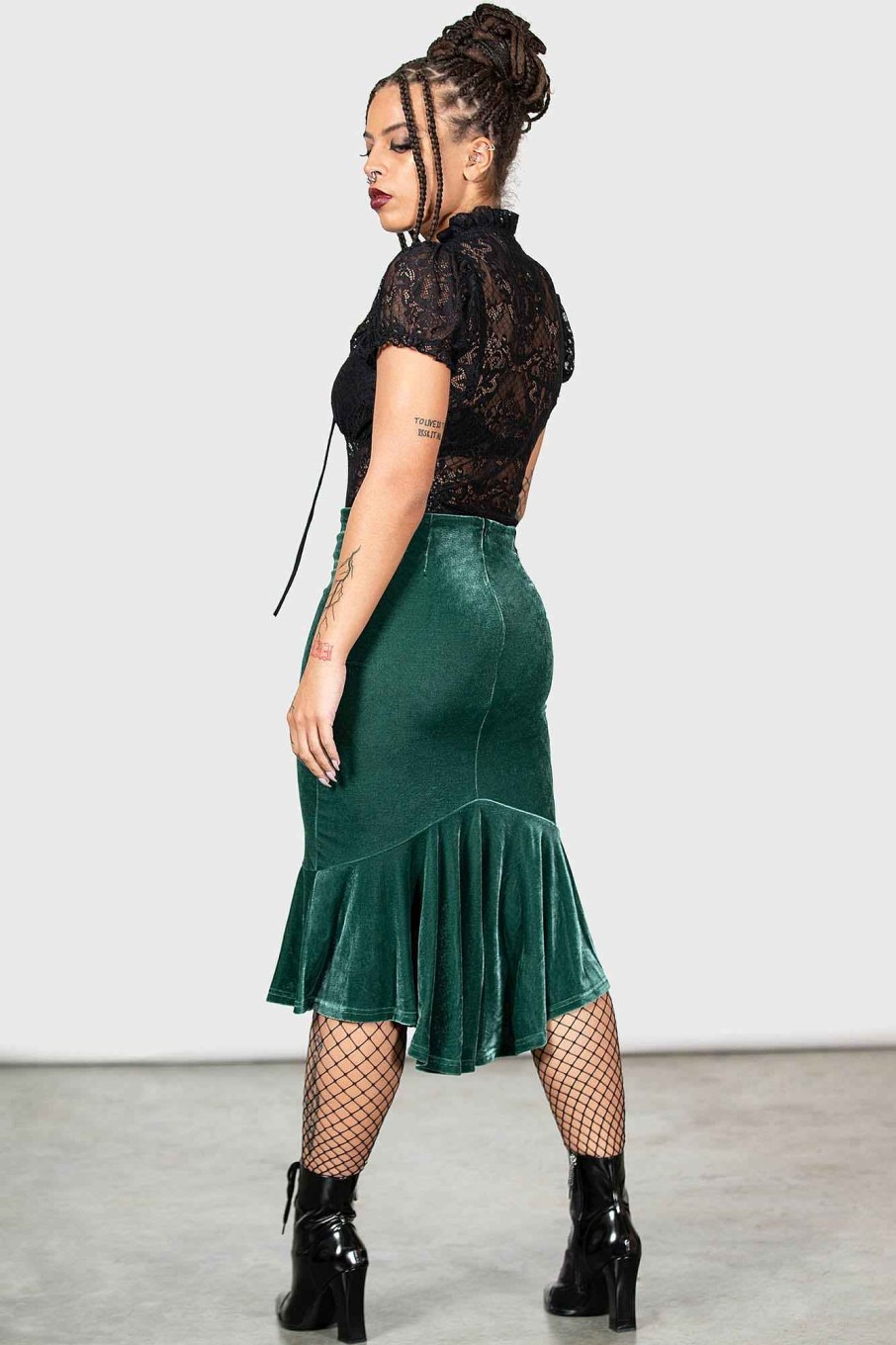 Women KILLSTAR Co-Ords | Drusilla Midi Skirt [ ] Green