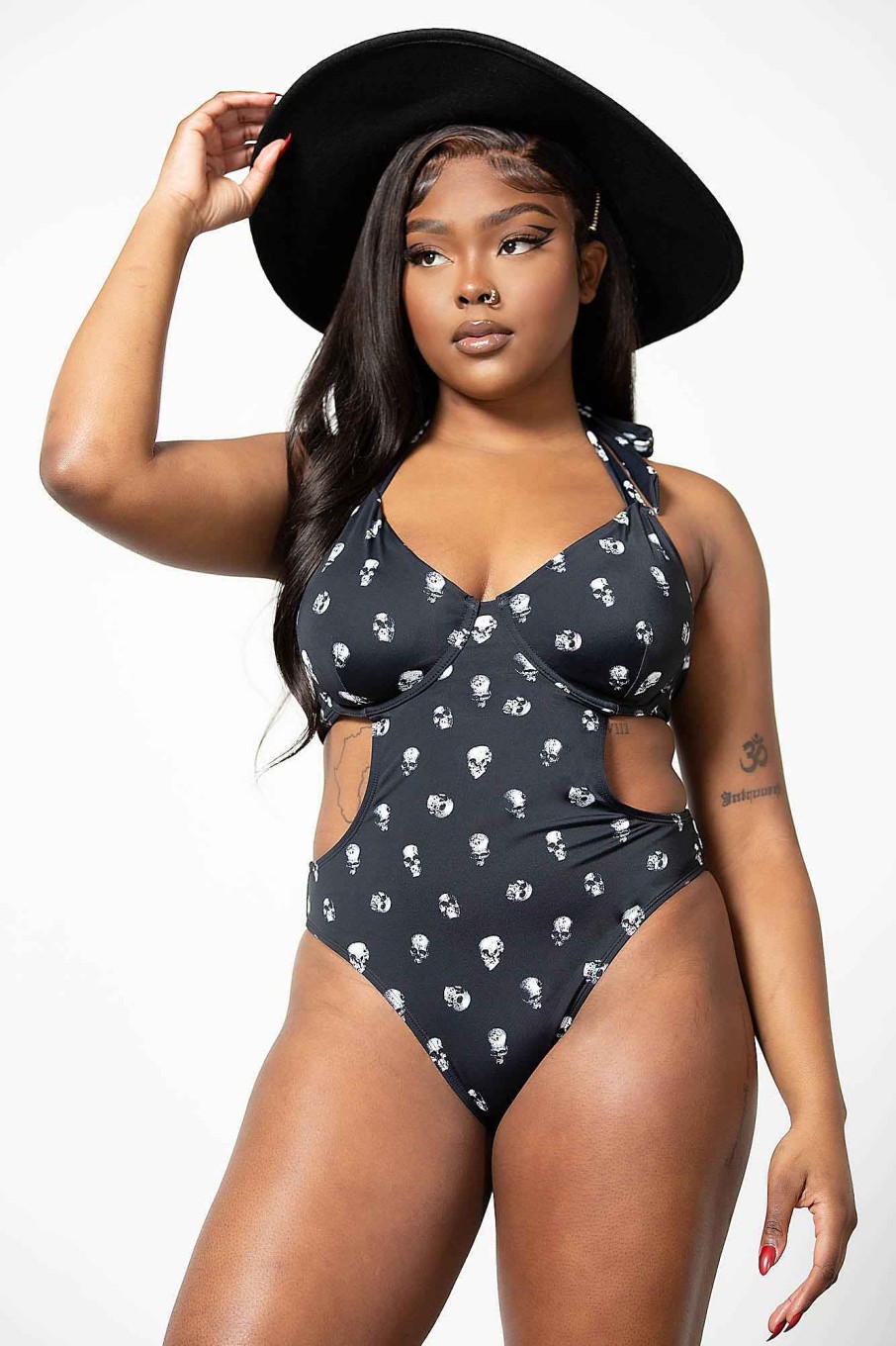 Women KILLSTAR Swimwear | Rebel Fate Swimsuit Black