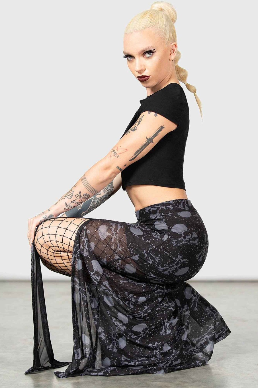 Women KILLSTAR Skirts | Waxwork Maxi Skirt Black