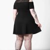 Plus KILLSTAR Dresses | Astra Skater Dress [Plus] Black