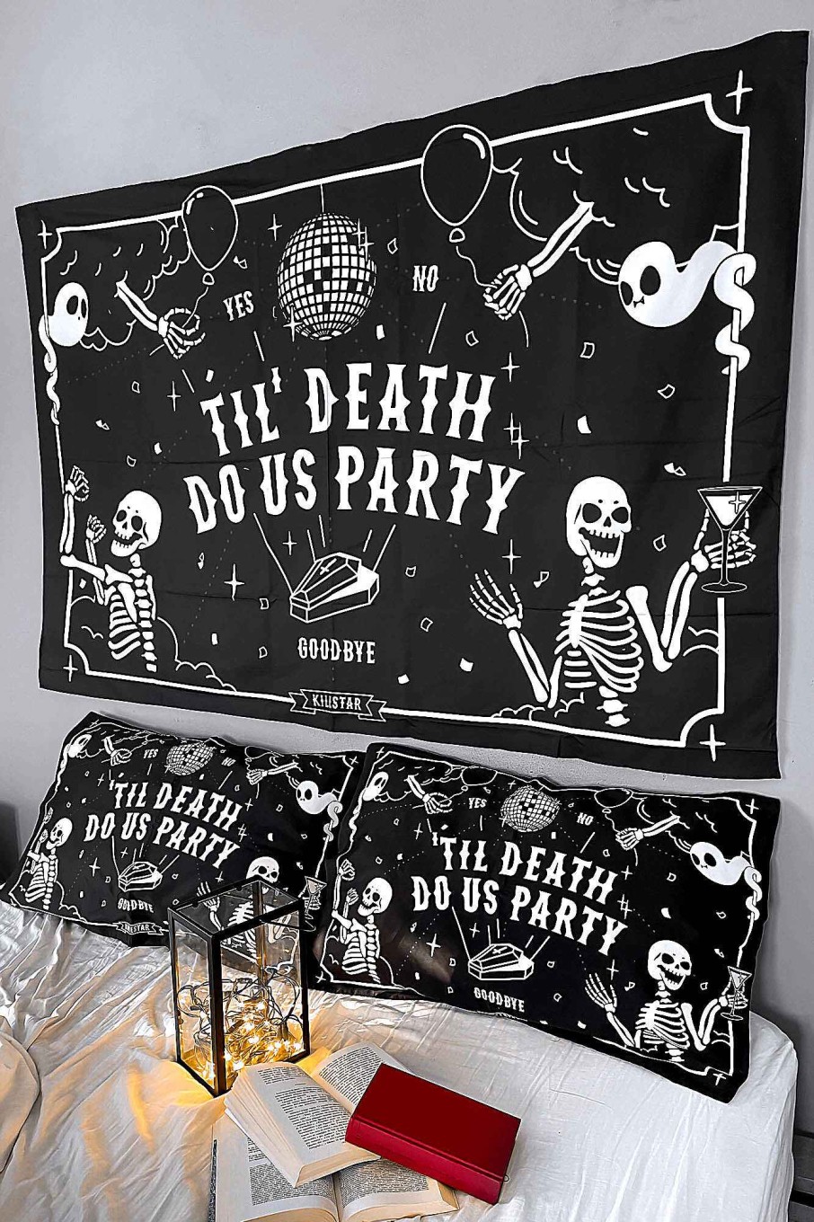 Home KILLSTAR Mirrors & Wall Decor | Party Animal Tapestry Black