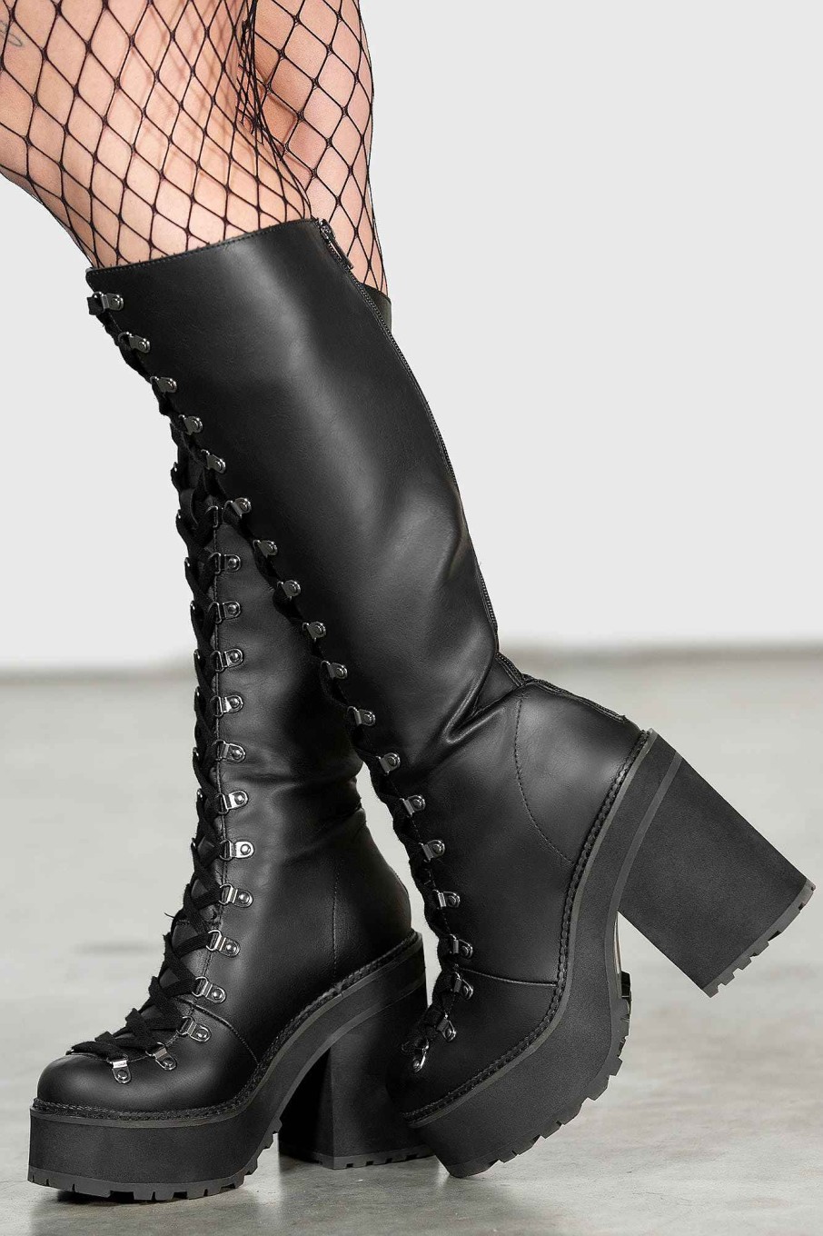 Shoes KILLSTAR | Bloodletting Knee-High Boots Black