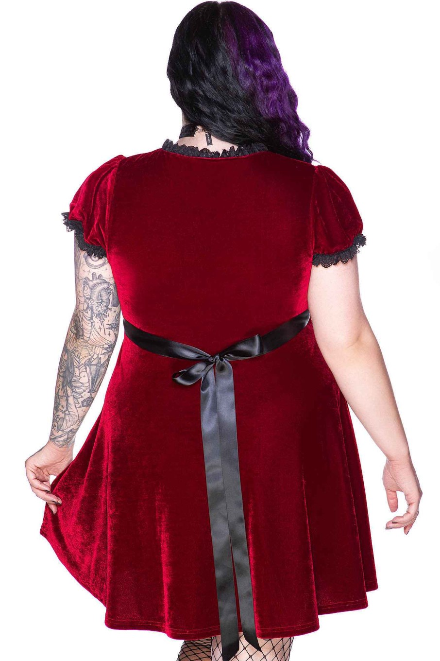 Plus KILLSTAR Dresses | Heather Babydoll Dress [Ruby] [Plus] Red