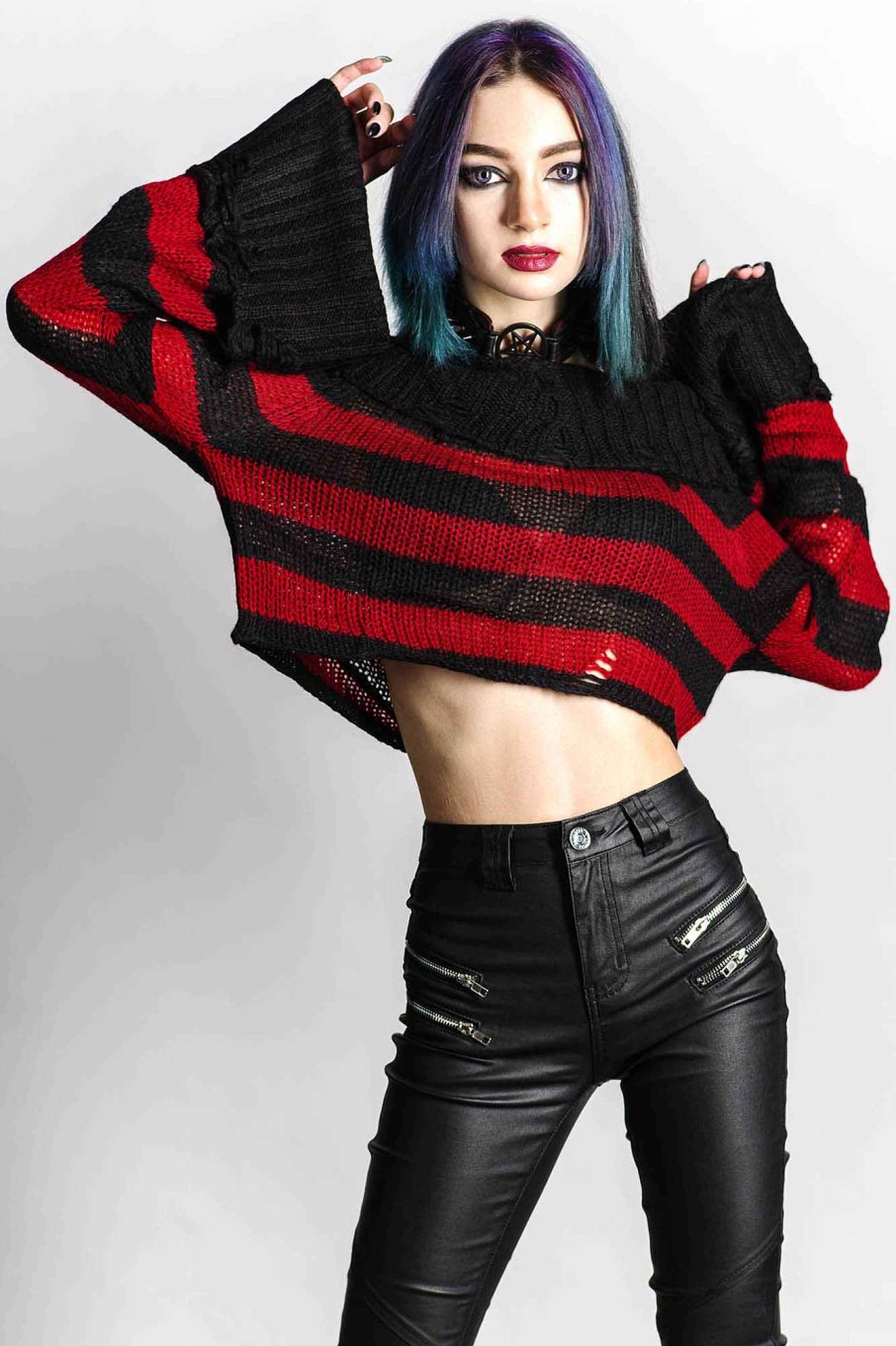 Women KILLSTAR Knitwear | Nightmare Knit Sweater Red