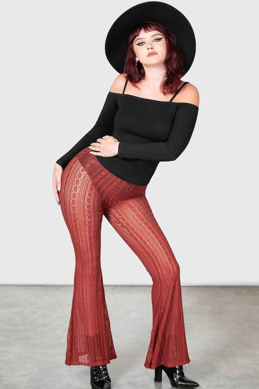 Women KILLSTAR Bottoms | Franca Flares [ ] Red