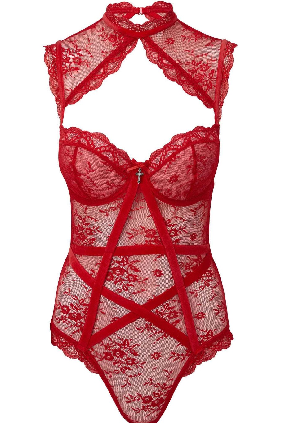 Women KILLSTAR Intimates | Dark Desire Lace Bodysuit [Scarlet] Red