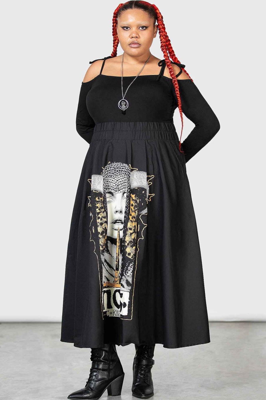 Plus KILLSTAR Skirts | Wassail Maxi Skirt [Plus] Black