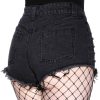 Women KILLSTAR Bottoms | Liberty Studded Shorts [Ash] Grey