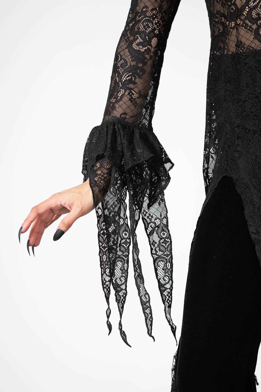 Women KILLSTAR Tops | Faythe Lace Top Black