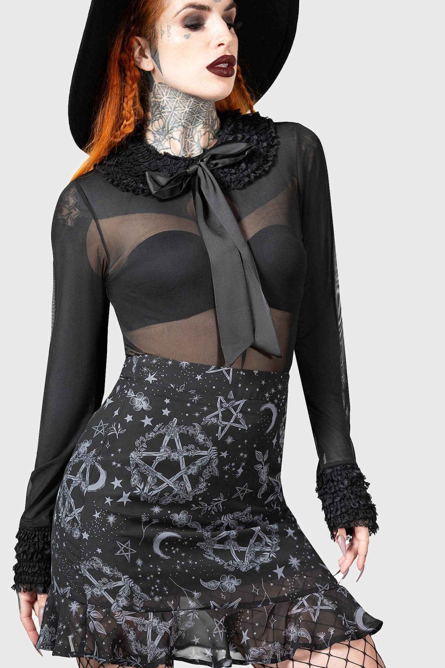 Women KILLSTAR Skirts | Gretel Mini Skirt Black