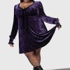 Plus KILLSTAR Co-Ords | Sitri Long Sleeve Dress [ ] [Plus] Purple