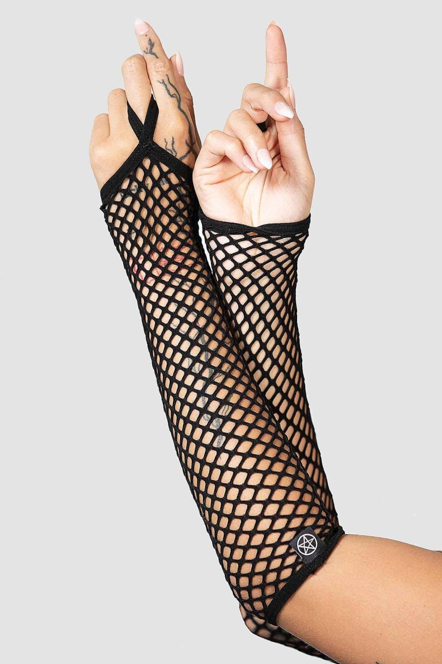 Accessories KILLSTAR Gloves & Scarves | Possess Me Fishnet Gloves [B] Black